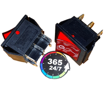 Load image into Gallery viewer, INTERRUPTOR ROJO BIPOLAR 30x22mm 16A 250V