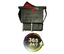 Load image into Gallery viewer, INTERRUPTOR ROJO BIPOLAR 30x22mm 16A 250V