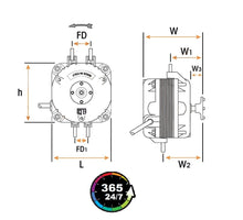 Cargar imagen en el visor de la galería, MOTOR VENTILADOR 10W 1300rpm 230V