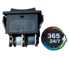 Cargar imagen en el visor de la galería, INTERRUPTOR BASCULANTE NEGRO ON-OFF-ON 16A 230V
